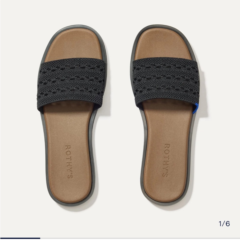 Rothy's Black The Slide Sandal